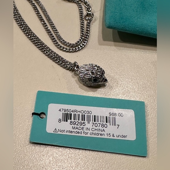 🩵Low Start🩵 Kurt Geiger 18” Silver Chain with Eagle Pendant and Dust Bag NWT - Picture 3 of 6
